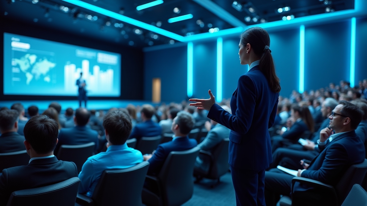 Business conference with executives engaged in strategic discussion