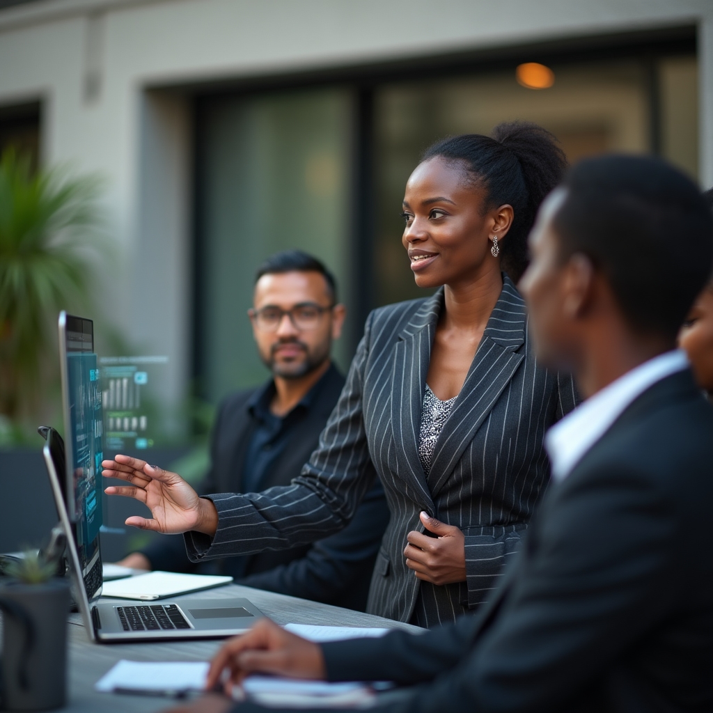 Leadership training session with executives engaged in strategic discussion